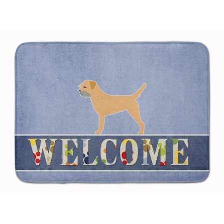 Carolines Treasures Border Terrier Welcome Machine Washable Memory Foam Mat BB5493RUG